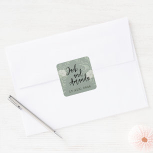 Etiquetas y pegatinas de casamiento sin tiempo
