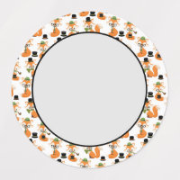 Zorro naranja gafas hippie árboles otoño bosque