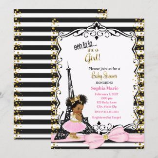 Etnia de invitación Baby Shower de París