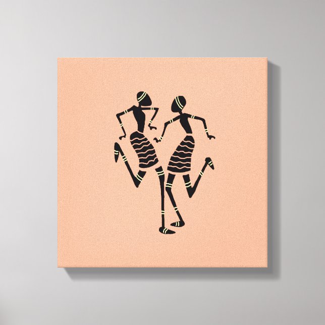 Étnica, arte keniano africano, baile de carnaval (Anverso)