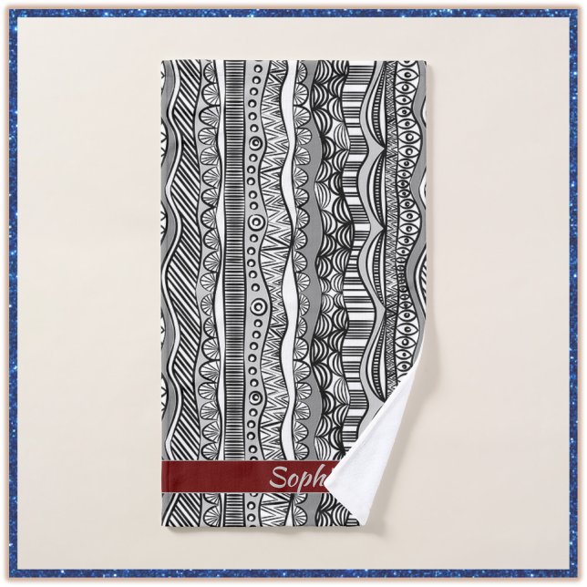 Étnica boho negra y blanca (Subido por el creador)