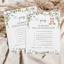 Eucalipto de Woodland adivina tarjeta de comida pa