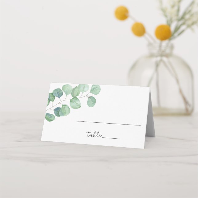 Eucalipto Verde - tarjeta de asiento (Anverso)