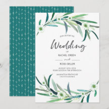 Eucalyptus acuarela floral Invitación a la boda