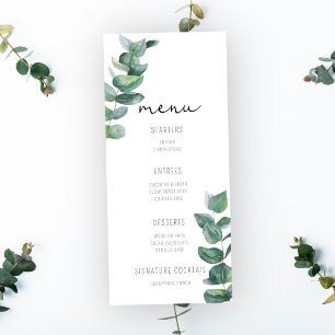 Eucalyptus acuarela - Menú Boda