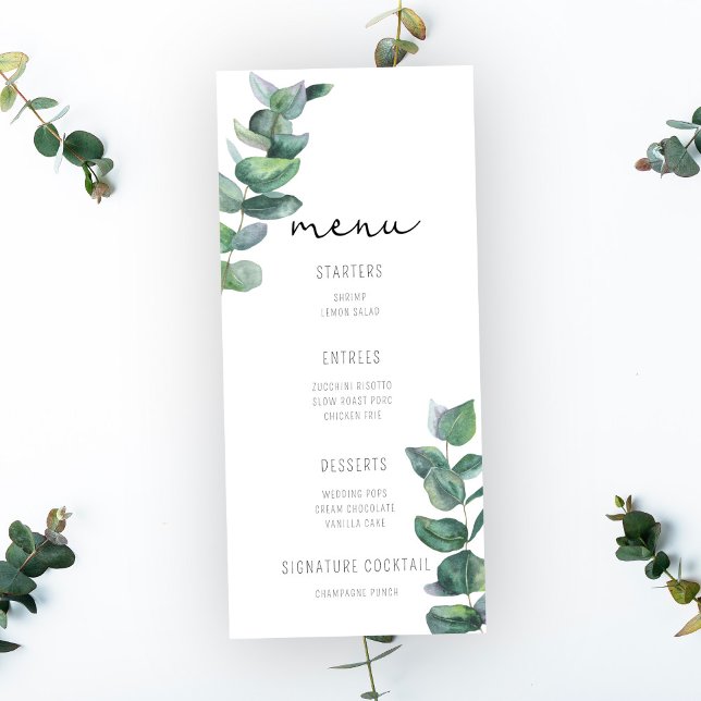 Eucalyptus acuarela - Menú Boda (Subido por el creador)