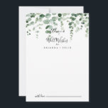 Eucalyptus Boda Tarjeta de Consejos<br><div class="desc">Este boda de eucaliptos desea que la tarjeta de consejo sea perfecta para un boda sencillo. El diseño presenta una acuarela de hojas y ramas de eucaliptos botánicos elegantes dibujadas a mano. Estas tarjetas son perfectas para un boda, una ducha de novia, una ducha de bebé, una fiesta de graduación...</div>