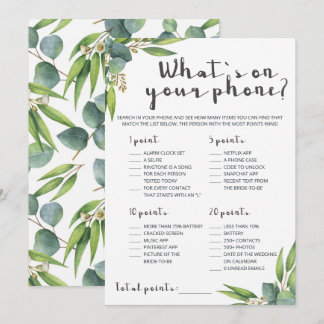 Eucalyptus Botánico Whats On Your Phone Game