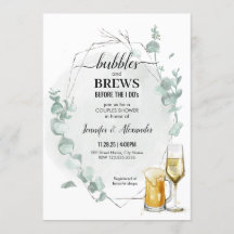 Eucalyptus Bubbles & Brews Invitación a la Ducha