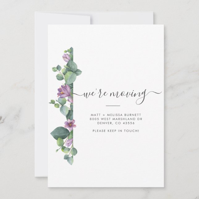 Eucalyptus Cambio de dirección Invitación de movim (Anverso)