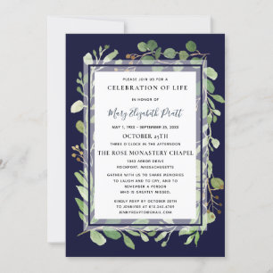 Eucalyptus Celebración Botánica de una Invitación 