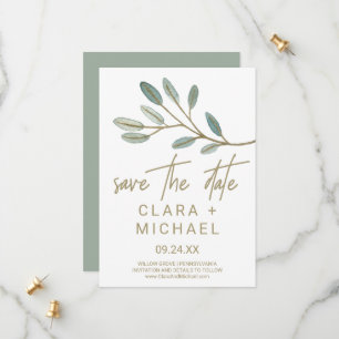 Eucalyptus con vena de oro Guardar la tarjeta de f