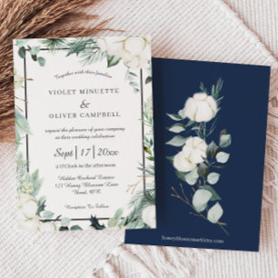 Eucalyptus Cotton   Invitación a la boda de Felt E