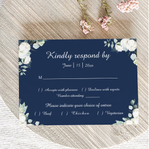 Eucalyptus Cotton   Tarjeta RSVP de boda moderna d