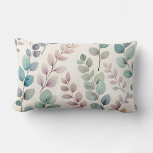Eucalyptus de almohada deja acuarelas de colores s