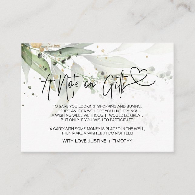 Eucalyptus de verano Una nota sobre los regalos qu (Anverso)