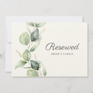 Eucalyptus deja el Rótulo reservado del Boda botán