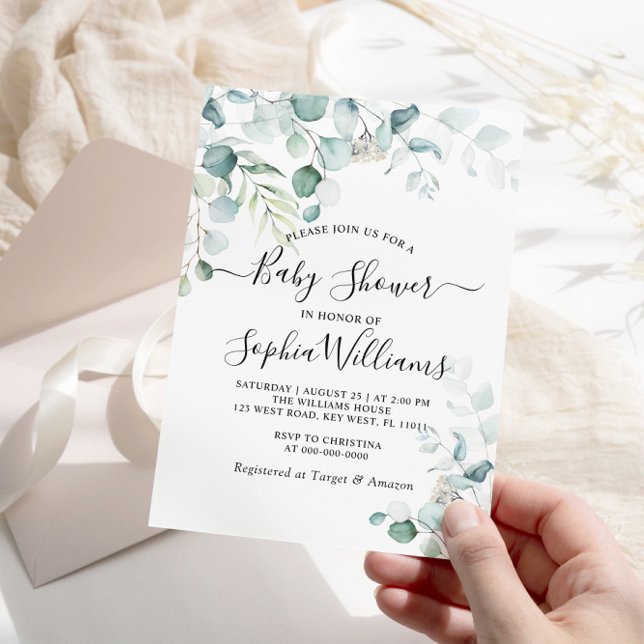 Eucalyptus deja la invitación de la Baby Shower a  (Subido por el creador)