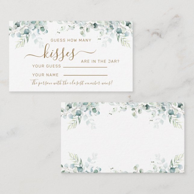 Eucalyptus deja la tarjeta de juego de ducha de mu (Anverso / Reverso)