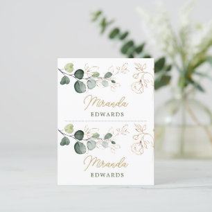 Eucalyptus deja tarjeta Gold Floral Place