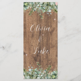 Eucalyptus Dusty Rose Menu | Greenery Floral