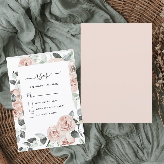 Eucalyptus Floral Greenery Wedding Invitación RSVP (Subido por el creador)