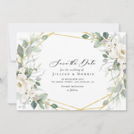 eucalyptus floral guardar la invitación de fecha