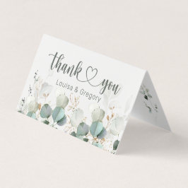Eucalyptus Foliage Boda Gracias Tarjeta plegada