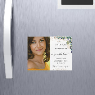 Eucalyptus foto cumpleaños salvar el imán de fecha