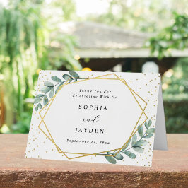 Eucalyptus Geometric Boda Gracias Real