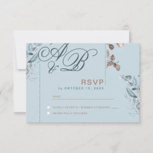 Eucalyptus Gold Purpurina - Boda Verde RSVP 2