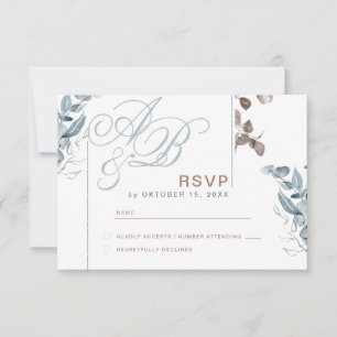 Eucalyptus Gold Purpurina - Boda Verde RSVP 3