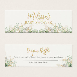 Eucalyptus Greenery Baby Shower Diaper Raffle