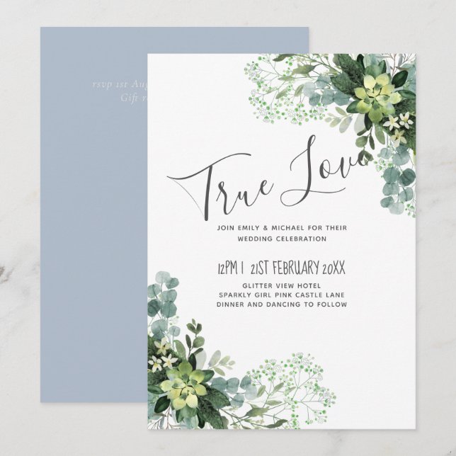 Eucalyptus Greenery Boda Foliage Babys Breath (Anverso / Reverso)