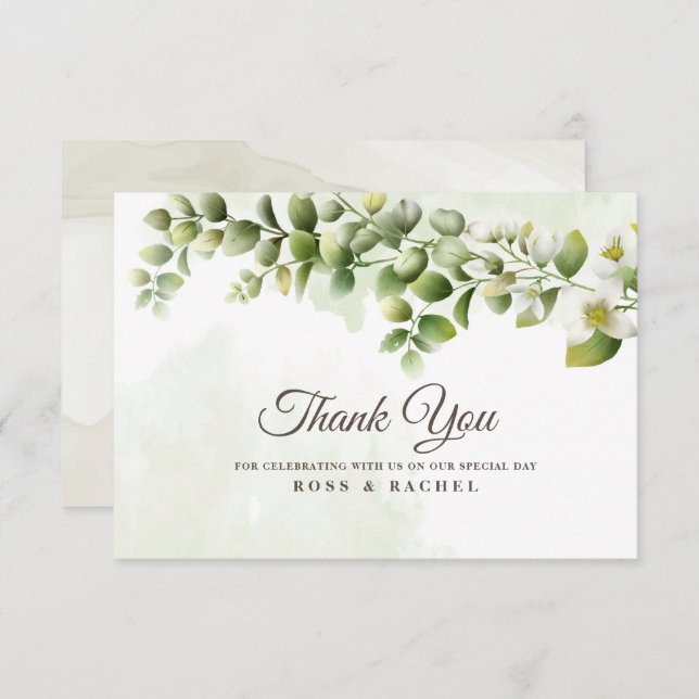 Eucalyptus Greenery Elegant (Anverso / Reverso)