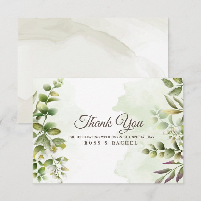 Eucalyptus Greenery Elegant (Anverso / Reverso)