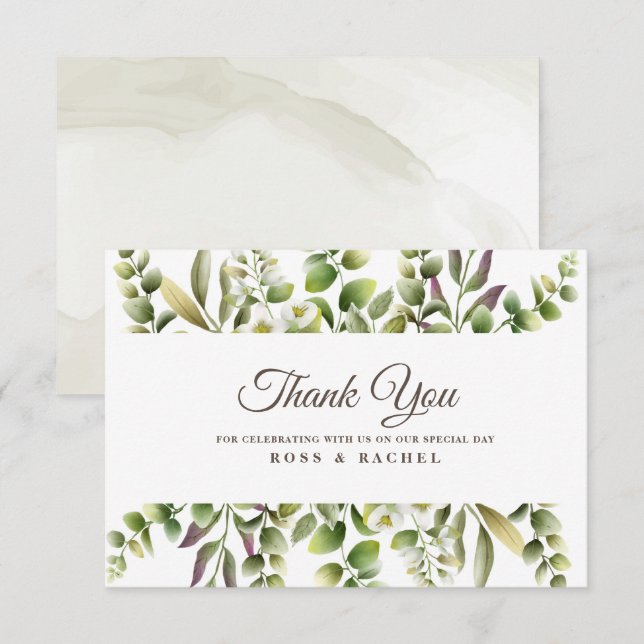 Eucalyptus Greenery Elegant (Anverso / Reverso)