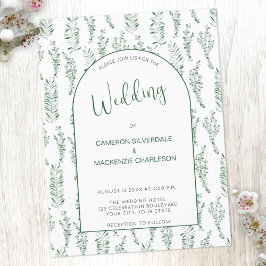 Eucalyptus Greenery Elegante Invitación a la Boda