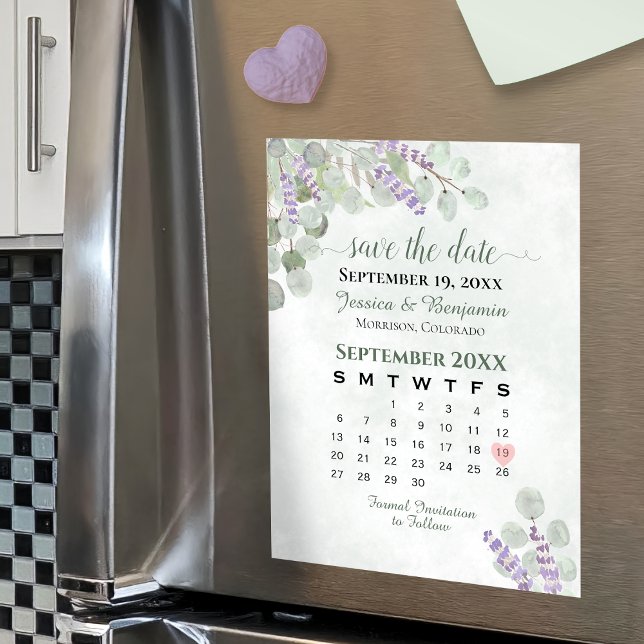 Eucalyptus Lavender Guardar el imán del calendario (Subido por el creador)
