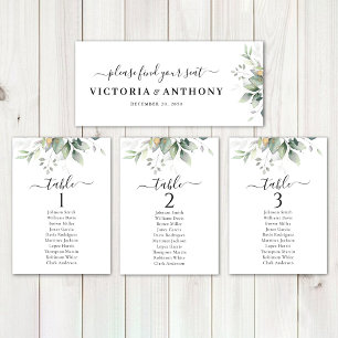 Eucalyptus Leaf Greenery Boda Head Table Rótulo