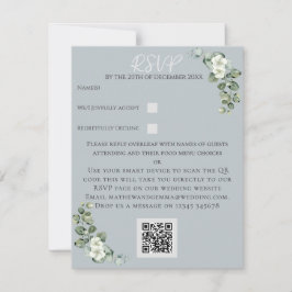 Eucalyptus moderno Boda RSVP con tarjeta de respue