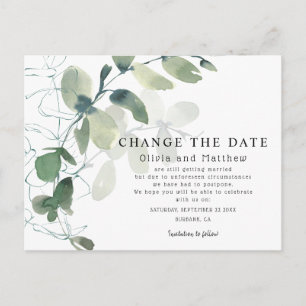 Eucalyptus moderno cambia la Invitación de fechas