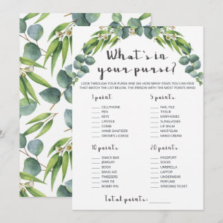 Eucalyptus moderno deja juego de ducha de novia