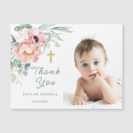 Eucalyptus Peony Baptism Photo Gracias Magnetic