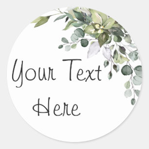 Eucalyptus Personalizado Texto Pegatina redondo cl