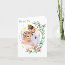 Eucalyptus Photo Weddig Doble Tarjeta de agradecim