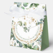 Eucalyptus Purpurina de oro caja de Favor verde 2