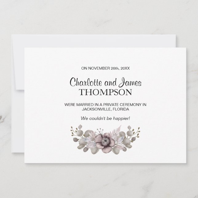 Eucalyptus Rosa Dusty deja Invitación Boda (Anverso)