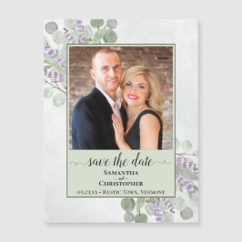 Eucalyptus Sage Boda Save Date Photo Magnet