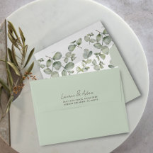Eucalyptus Sage Green Return Addres Boda